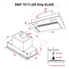 Витяжка кухонна Perfelli BISP 7873 BL LED Strip GLASS зображення 12