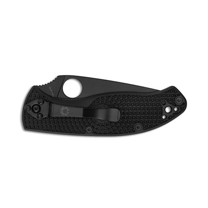 Ніж Spyderco Tenacious Black Blade Lightweight полусеррейтор (C122PSBBK) зображення 2