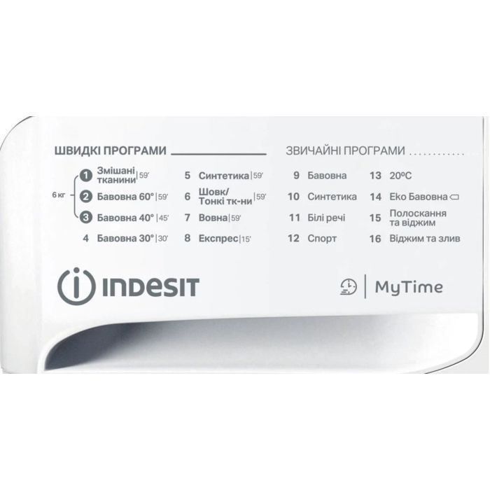 Пральна машина Indesit OMTWSE61051WKUA зображення 7