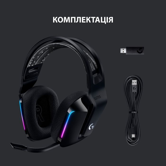 Наушники Logitech G733 Lightspeed Wireless RGB Gaming Headset Lilac (981-000890) изображение 6
