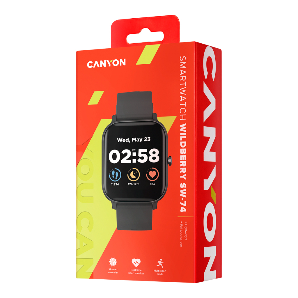 Смарт-годинник Canyon CNS-SW74BB Wildberry Black (CNS-SW74BB) зображення 6
