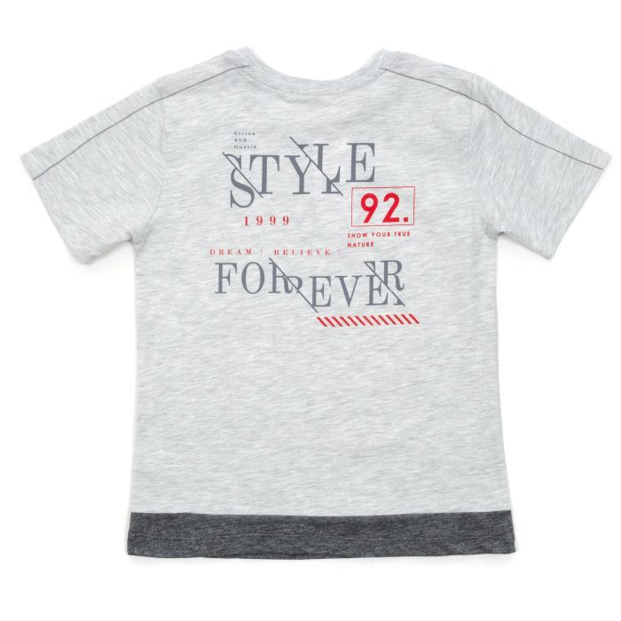 Футболка дитяча Breeze "STYLE FOREVER" (14535-128B-gray) зображення 2