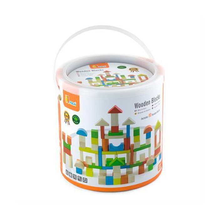 Кубики Viga Toys Цветные блоки, 80 шт (50333)