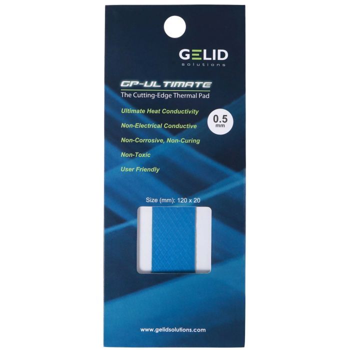 Термопрокладка Gelid Solutions GP-Ultimate Thermal Pad 120x20x0.5 mm (TP-GP04-R-A) изображение 2