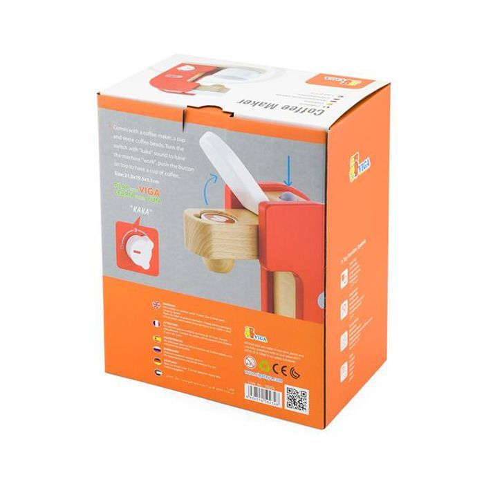 Ігровий набір Viga Toys кавоварка з дерева (50234FSC) зображення 4