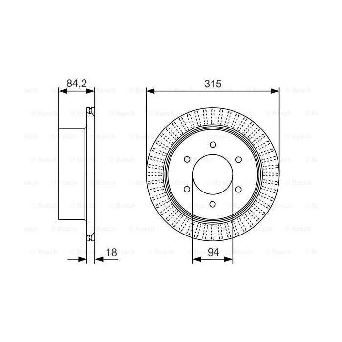 Гальмівний диск Bosch 0 986 479 C32 зображення 5