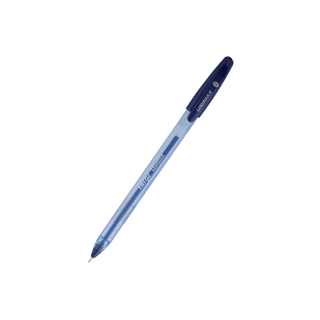 Ручка гелевая Unimax набор Trigel Metallic, ассорти цветов металлик 1 мм, 10 шт (UX-141)