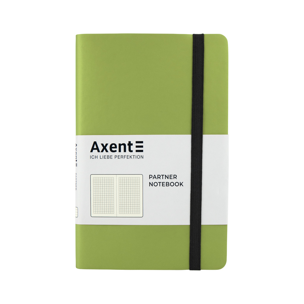 Блокнот Axent Partner Soft, 125х195, 96арк, кліт, золотий (8206-35-A)
