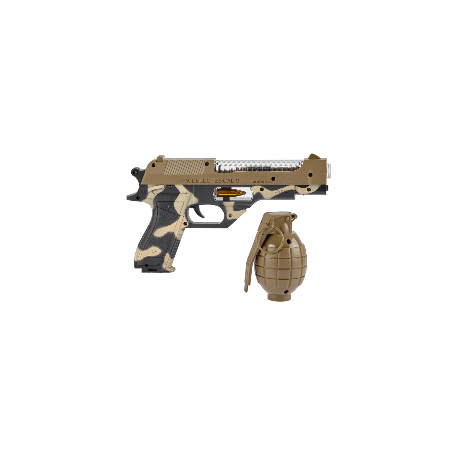 Игрушечное оружие ZIPP Toys Пистолет свето-звуковой Desert Eagle в наборе с гранатой, ка (814Y) изображение 5
