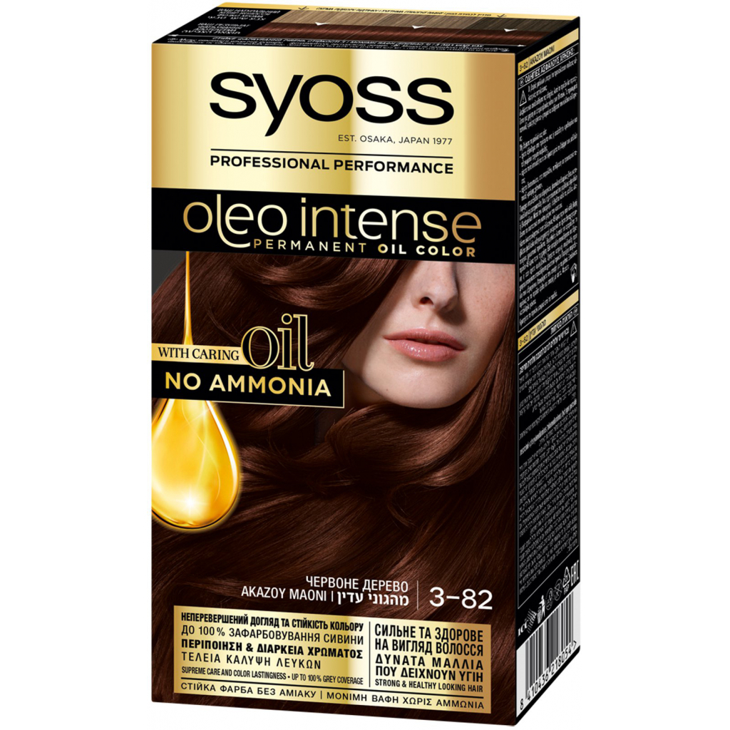Краска для волос Syoss Oleo Intense 3-82 Красное дерево 115 мл (8410436218054)