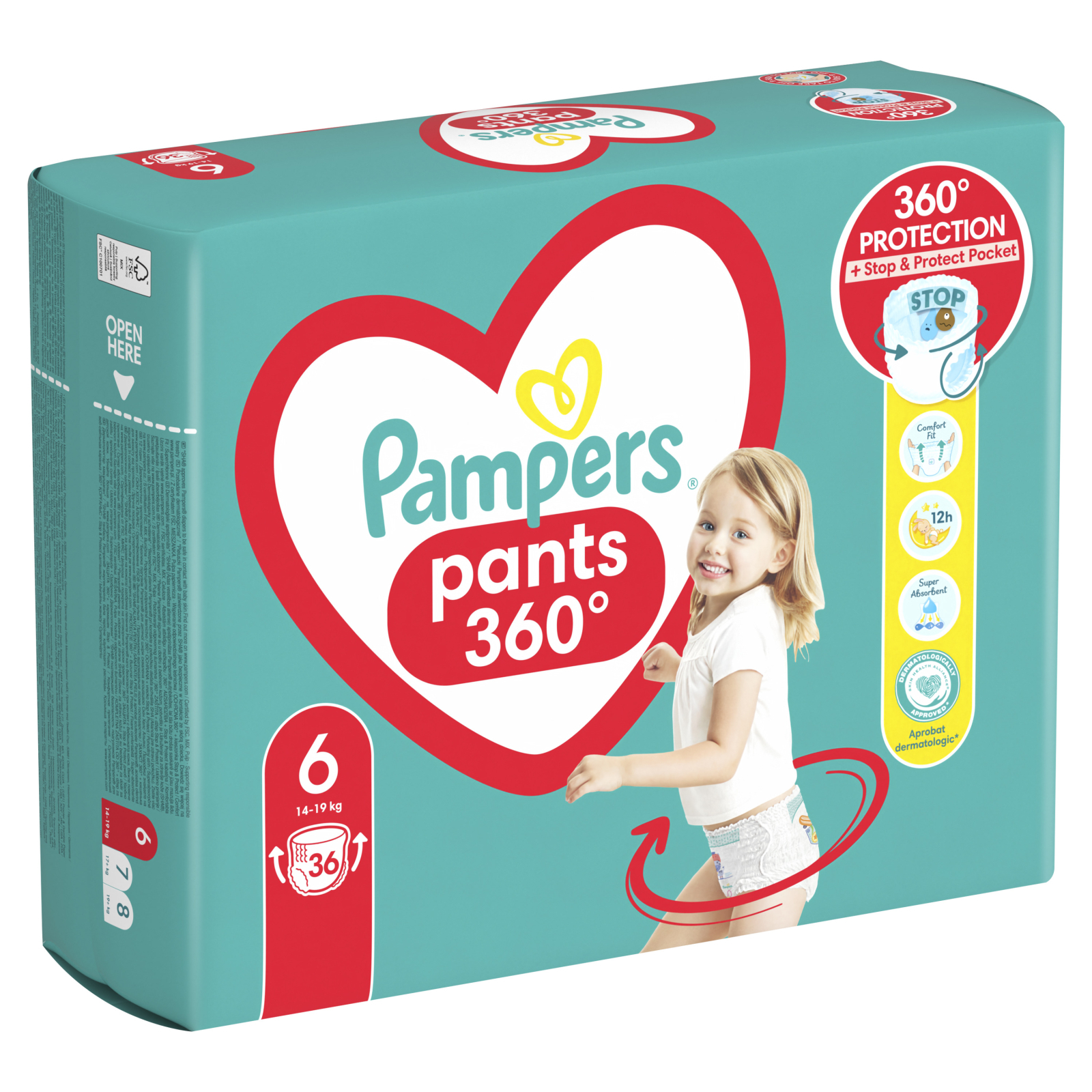 Підгузки Pampers трусики Pants Giant Розмір 6 (15+ кг) 36 шт. (8006540069028) зображення 3