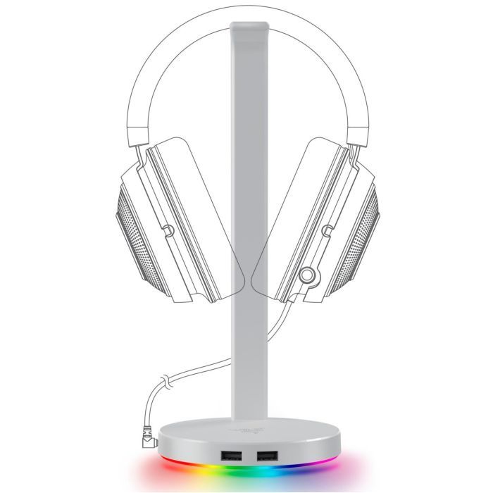 Підставка для гарнітури Razer Base Station V2 Chroma Mercury (RC21-01510300-R3M1) зображення 5