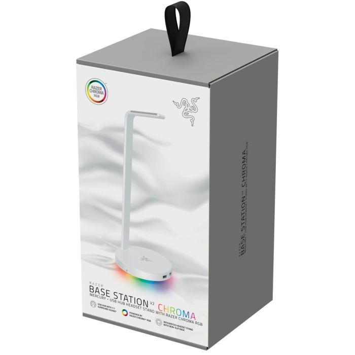 Підставка для гарнітури Razer Base Station V2 Chroma Mercury (RC21-01510300-R3M1) зображення 6
