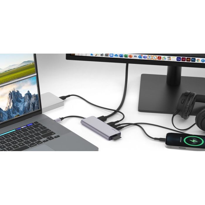 Концентратор Belkin USB-C 7-in-1 Multiport Dock (AVC009BTSGY) зображення 2