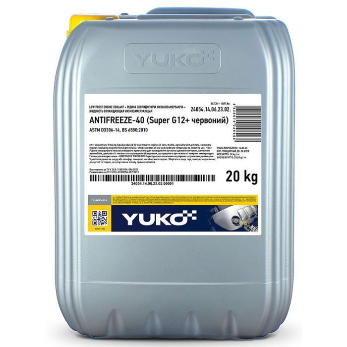 Антифриз Yuko -40 Super G12+ червоний 20л (4820070248968)