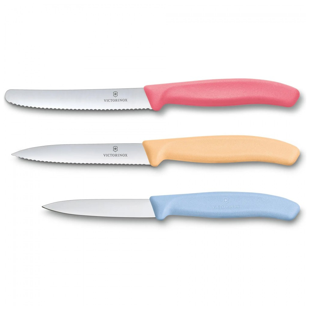 Набір ножів Victorinox SwissClassic Paring Set 3 шт Light Blue, Orange, Red (6.7116.34L1) зображення 2