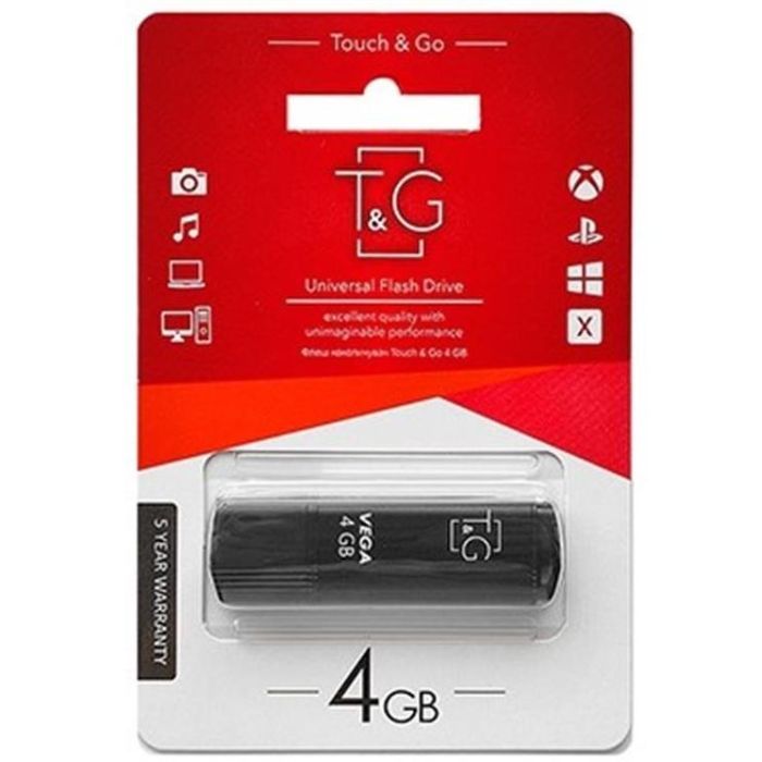 USB флеш накопитель T&G 4GB 121 Vega Series Black USB 2.0 (TG121-4GBBK) изображение 2