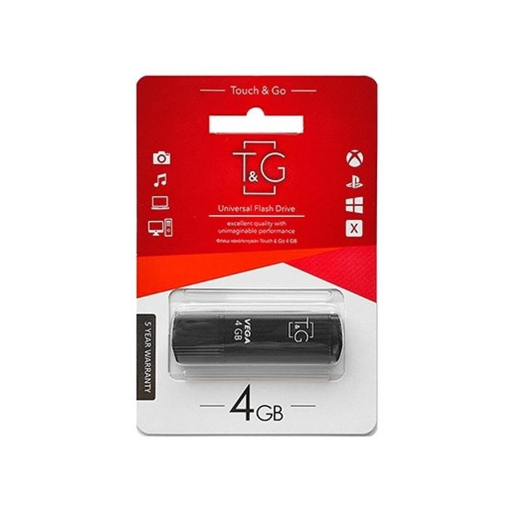 USB флеш накопитель T&G 4GB 121 Vega Series Black USB 2.0 (TG121-4GBBK) изображение 2