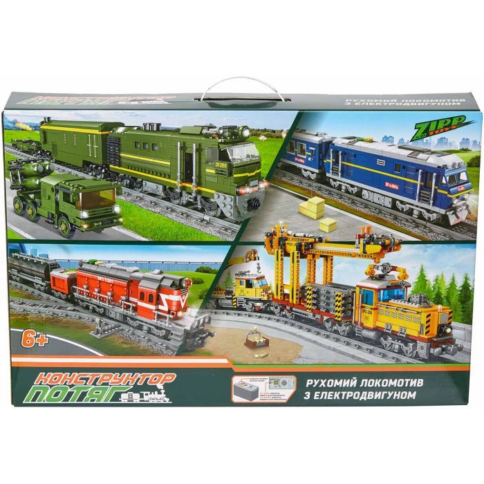 Конструктор ZIPP Toys Поезд DF5 1391 с рельсами, красный на радиоуправлении (98219)