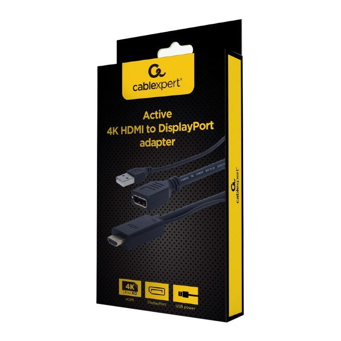 Переходник HDMI to DisplayPort, 4K 30Hz Cablexpert (A-HDMIM-DPF-01) изображение 2