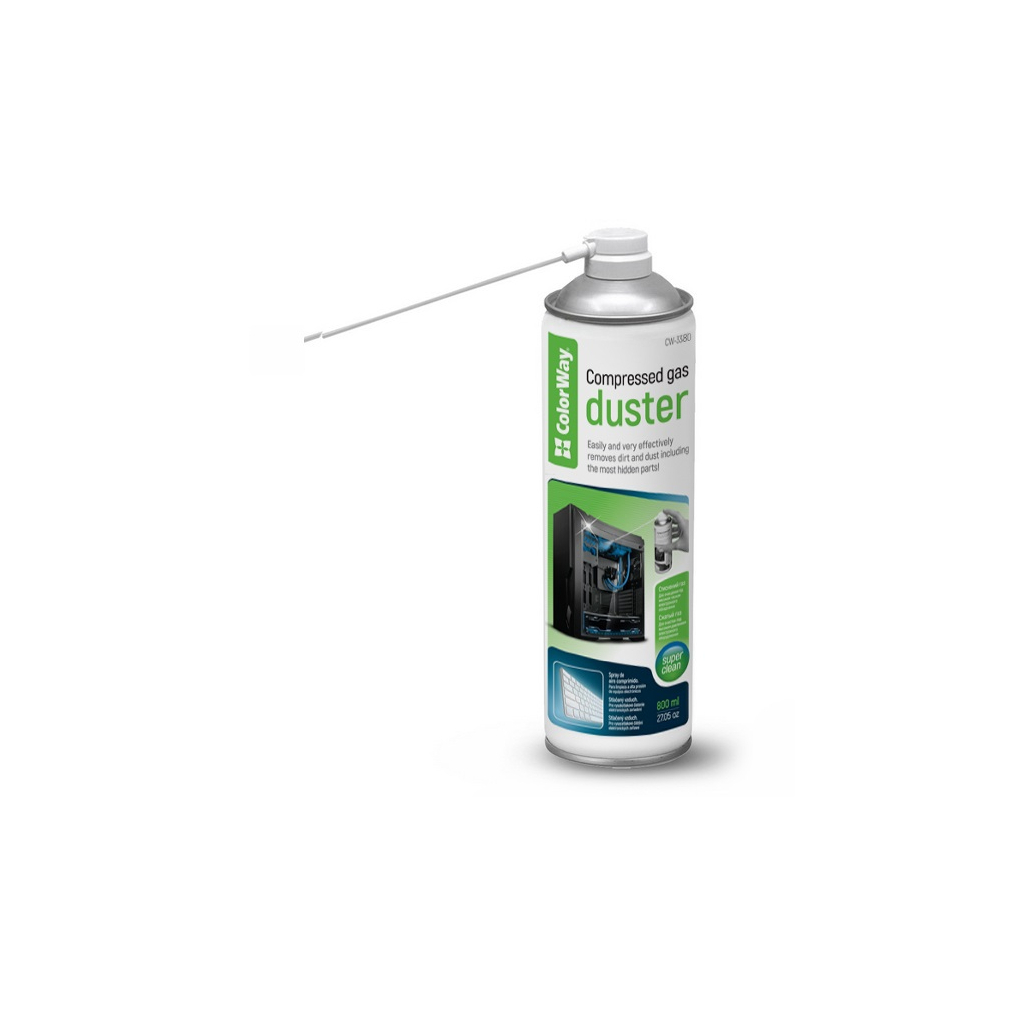 Стиснене повітря для чистки spray duster 500ml CW-3333 + 800ml CW-3380 ColorWay (CW-3333/CW-3380)