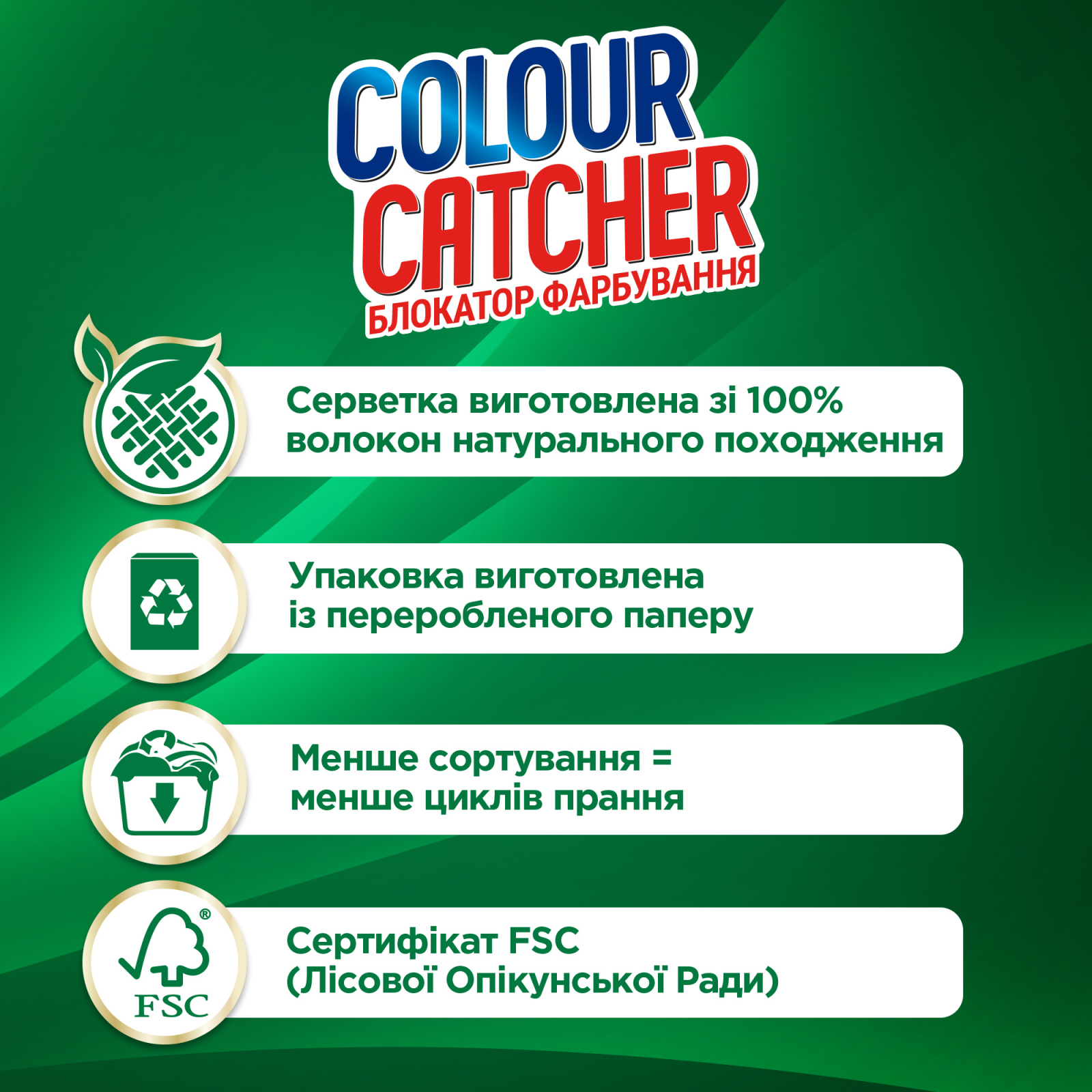Серветки для прання K2r Colour Catcher кольоропоглинаючі 20 шт. (9000101528855/9000101547580) зображення 4