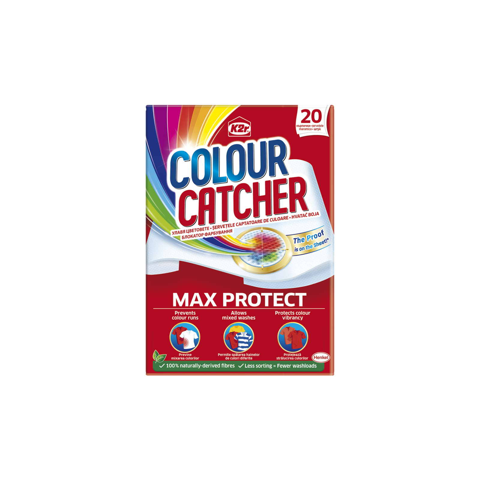 Серветки для прання K2r Colour Catcher кольоропоглинаючі 10 шт. (9000101528824/9000101015980)