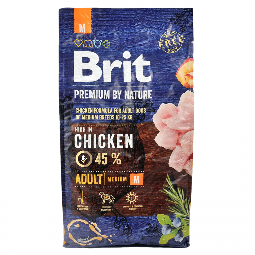 Сухой корм для собак Brit Premium Dog Adult M 3 кг (8595602526352) изображение 2