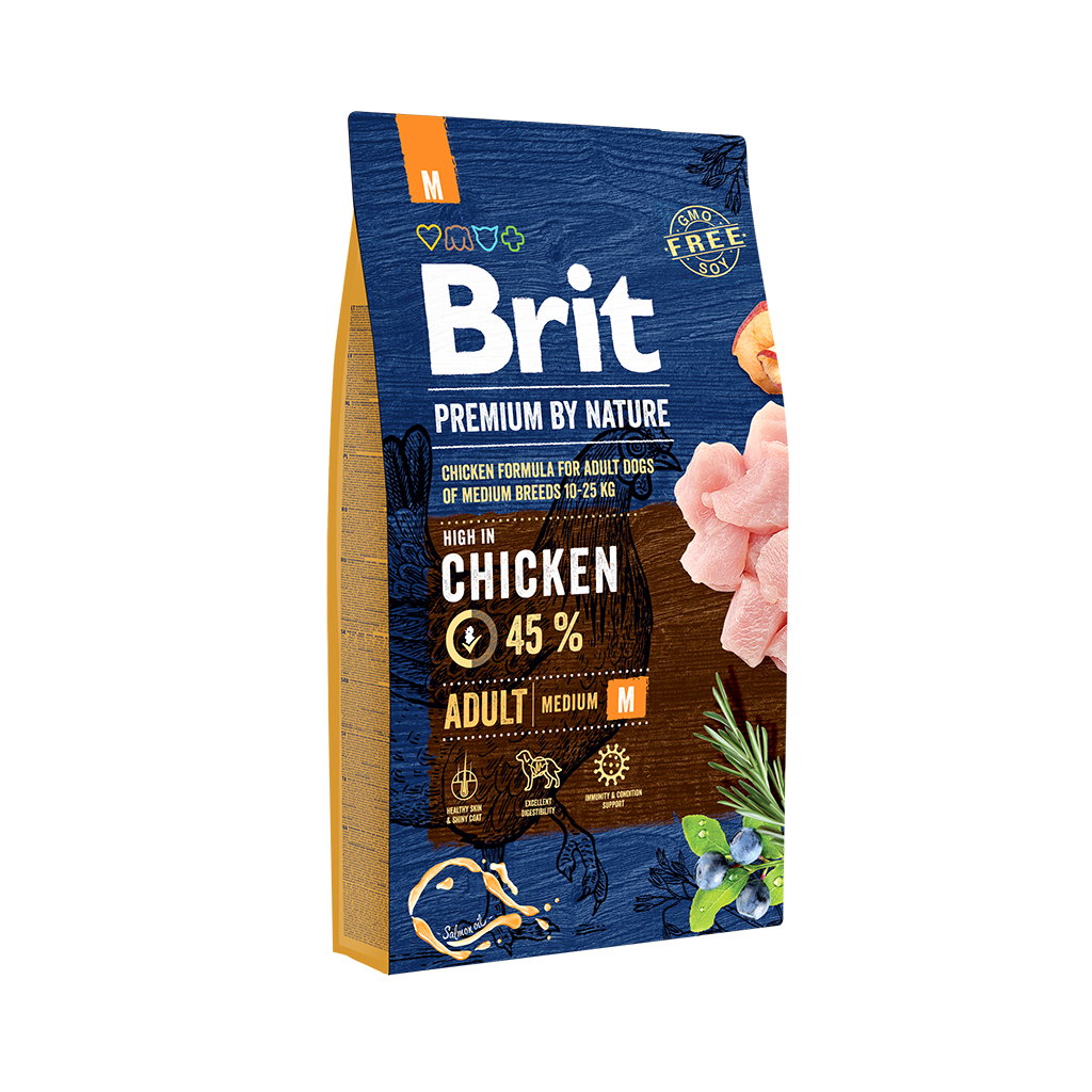 Сухой корм для собак Brit Premium Dog Adult M 8 кг (8595602526369)