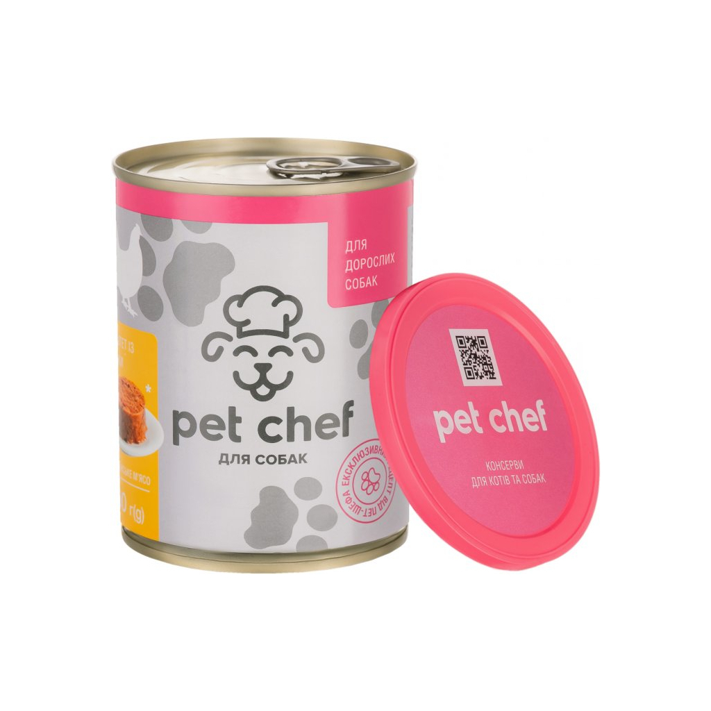 Консерви для собак Pet Chef паштет з куркою 200 г (4820255190129) зображення 2