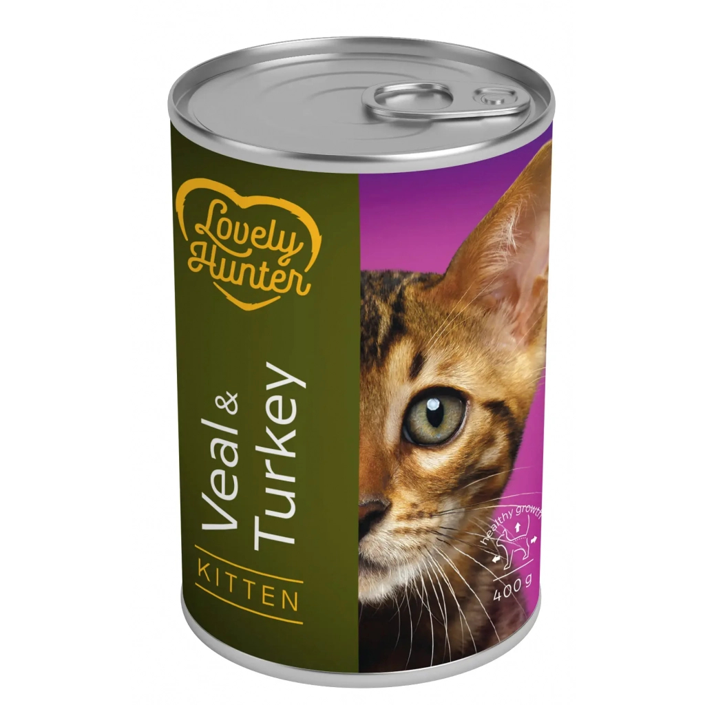 Консервы для кошек Lovely Hunter Kitten Veal&Turkey 400 г (LHU45346)