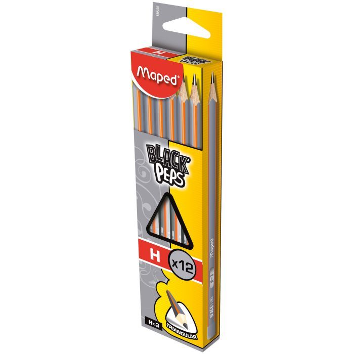 Карандаш графитный Maped BLACK PEPS, HB, без ластика (MP.850021) изображение 2