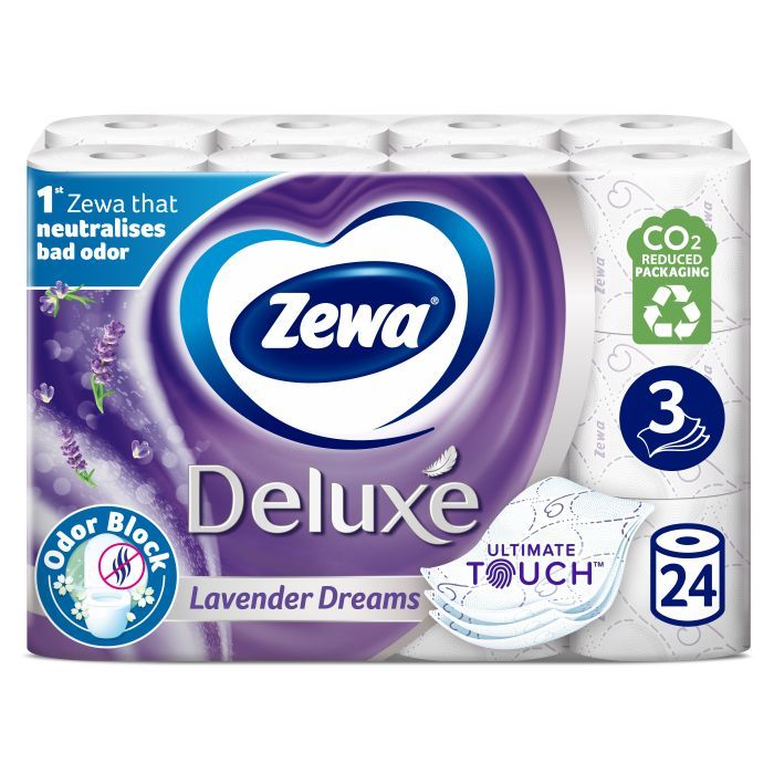 Туалетная бумага Zewa Deluxe Лаванда 3 слоя 24 рулона (7322541184944) изображение 2