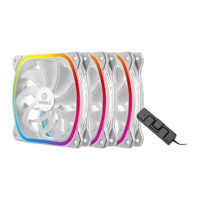 Кулер для корпуса Enermax SQUA RGB WHITE 3x 120 mm (3 PACK) (UCSQARGB12P-W-BP3)