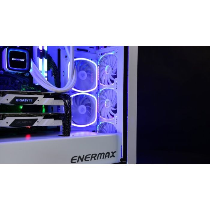 Кулер для корпуса Enermax SQUA RGB WHITE 3x 120 mm (3 PACK) (UCSQARGB12P-W-BP3) изображение 8