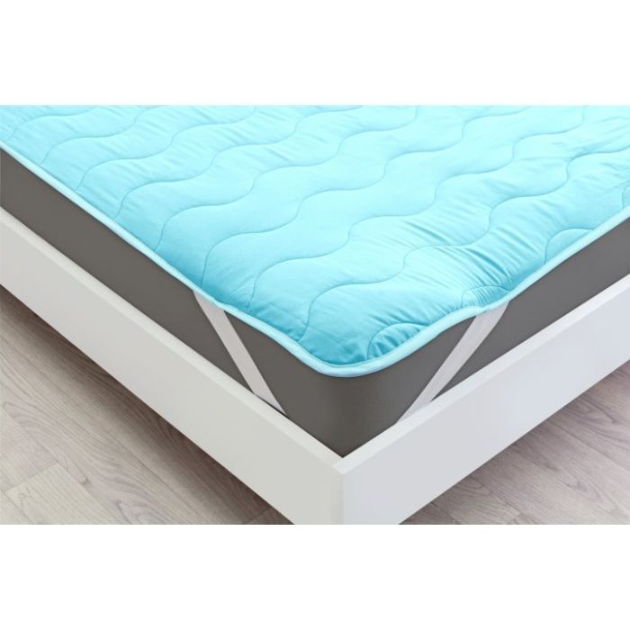 Наматрацник MirSon Eco Light №1722 Bamboo Air-line на резинці по кутках Blue 90x190 см (2200002890236) зображення 2