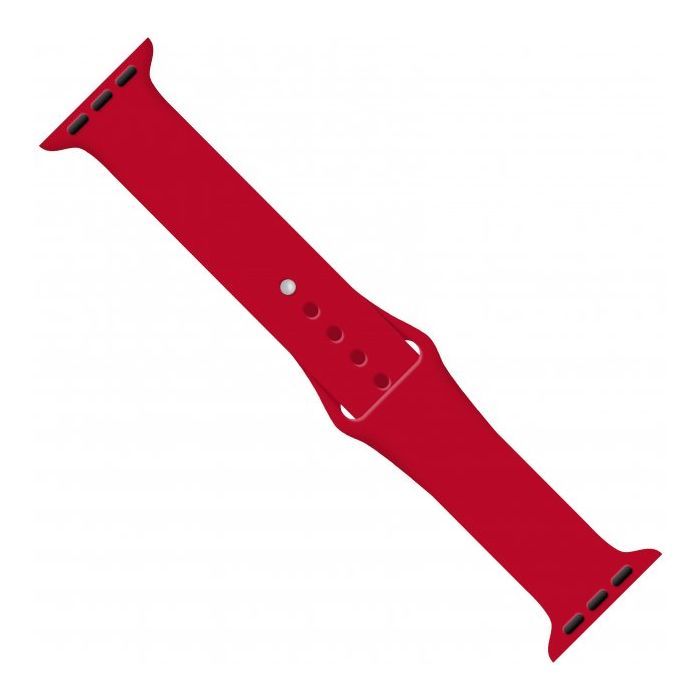 Ремінець до смарт-годинника Intaleo Silicone для Apple Watch 38/40 mm red (1283126494321)