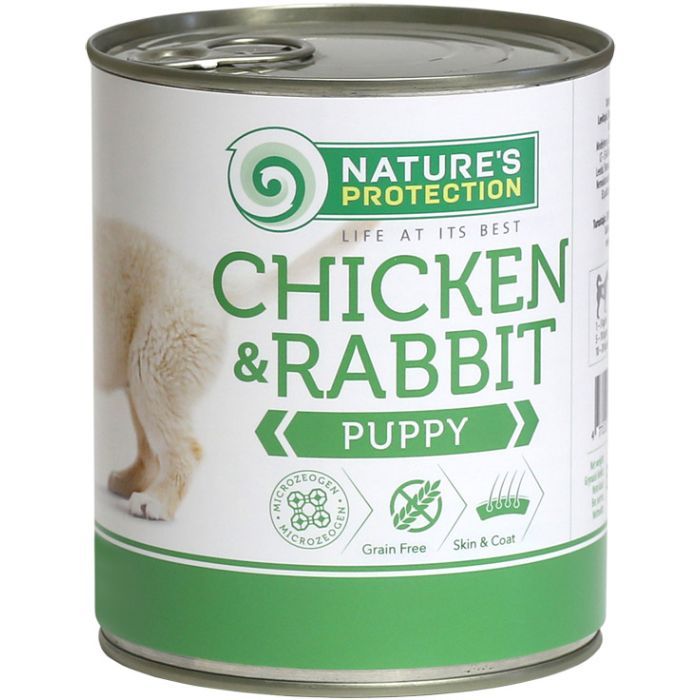 Консервы для собак Nature's Protection Puppy Chicken&Rabbit 800 г (KIK45091)