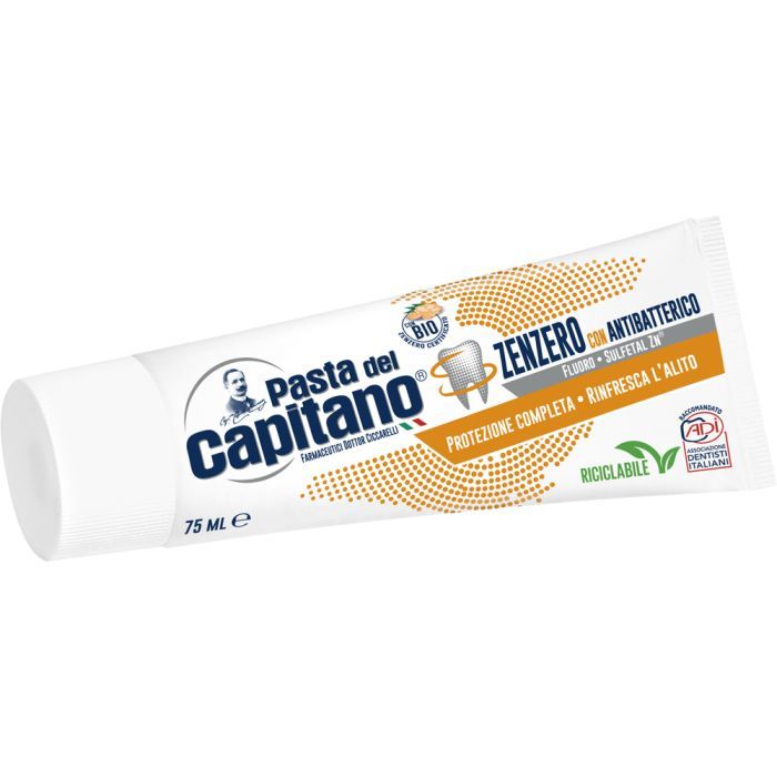Зубная паста Pasta del Capitano Zenzero Антибактериальная с имбирем 75 мл (8002140039911) изображение 2