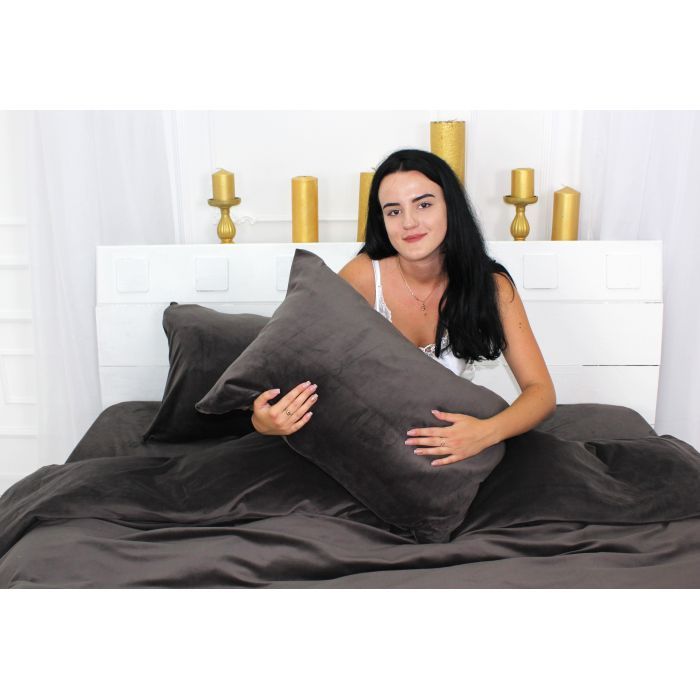 Постільна білизна MirSon Велюр Winter Frost 28-0003 Brown Velvet Полуторний (2200003993585) зображення 4