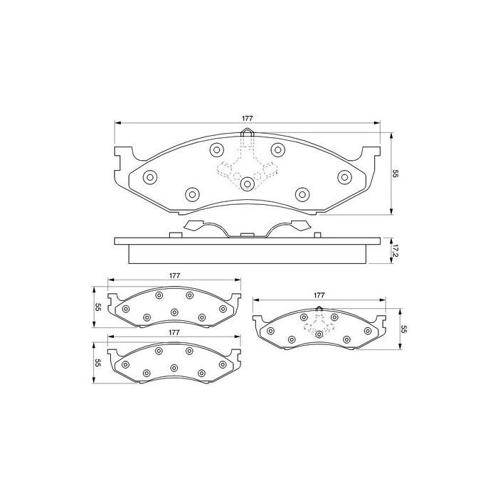 Гальмівні колодки Bosch 0 986 424 284 зображення 3