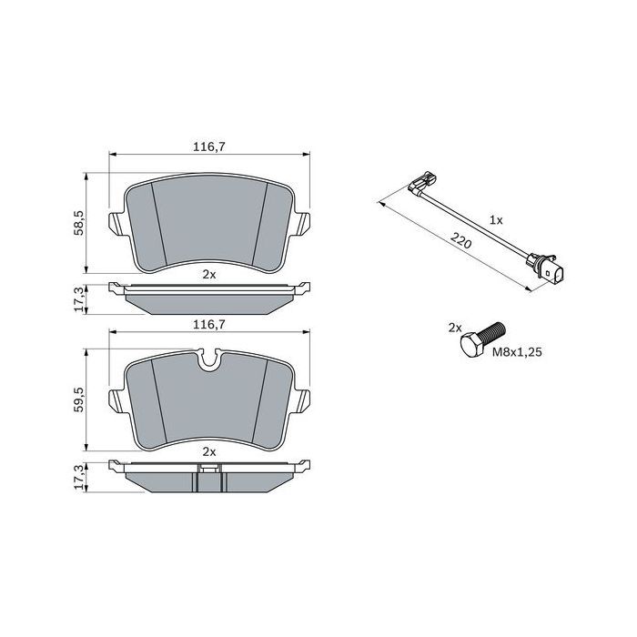 Гальмівні колодки Bosch 0 986 494 488