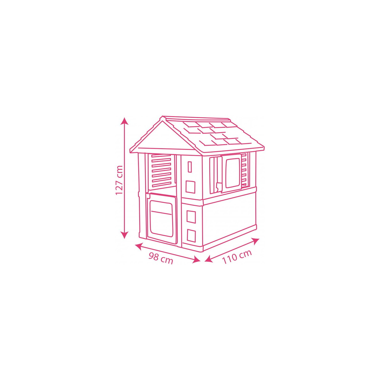 Игровой домик Smoby Королле с раздвижными ставнями 98 х 110 х 127 см (810720) изображение 2