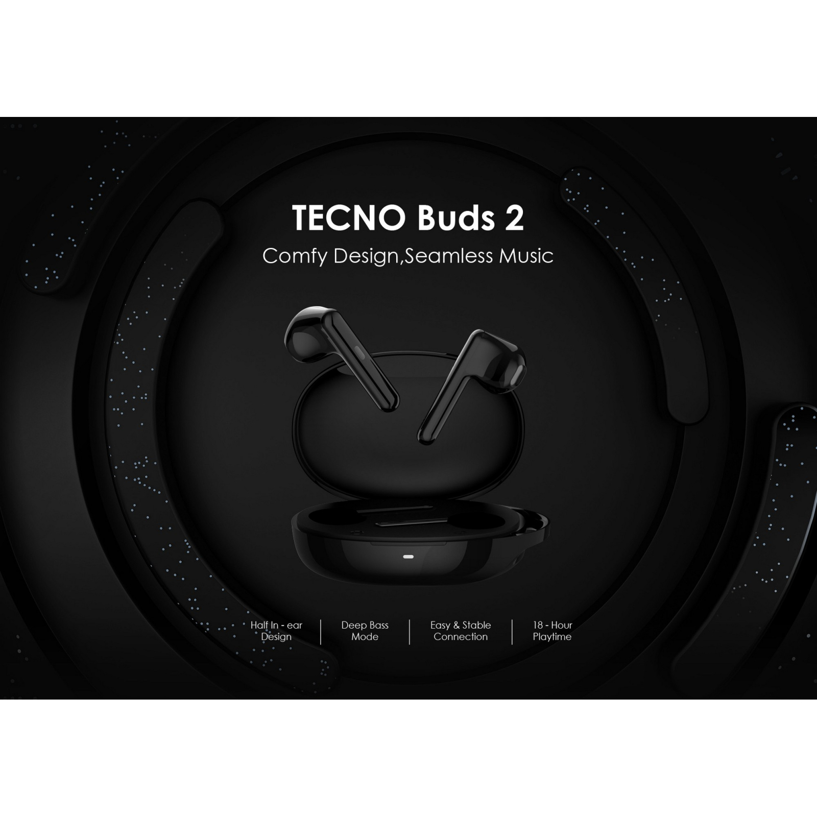 Навушники Tecno Buds 2 Black (4895180765681) зображення 8