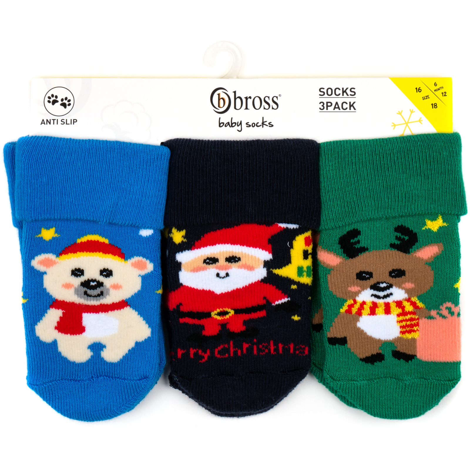 Шкарпетки дитячі Bross махрові (4071-6-12-mix)
