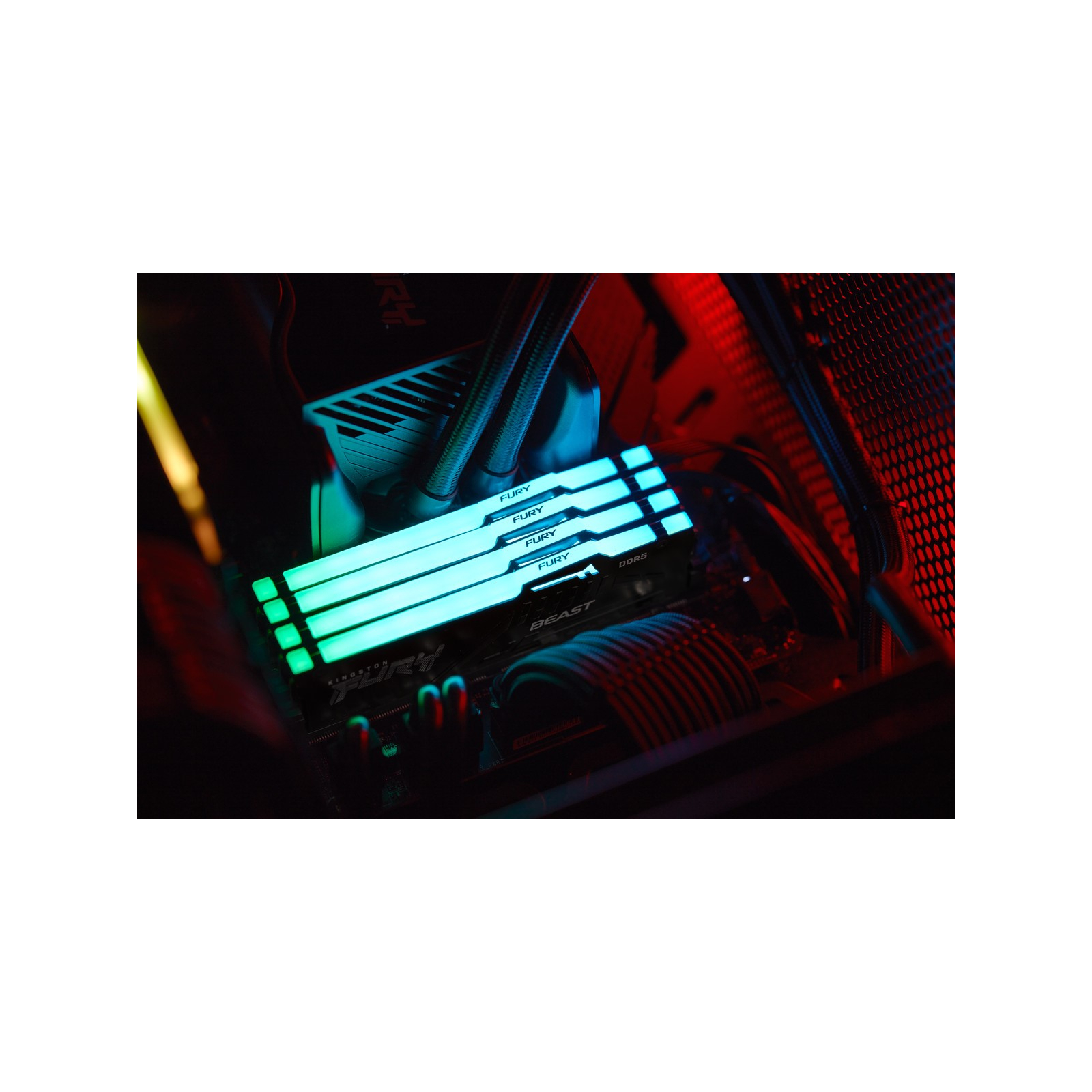 Модуль памяти для компьютера DDR5 16GB 5200 MHz Beast Black RGB Kingston Fury (ex.HyperX) (KF552C40BBA-16) изображение 9