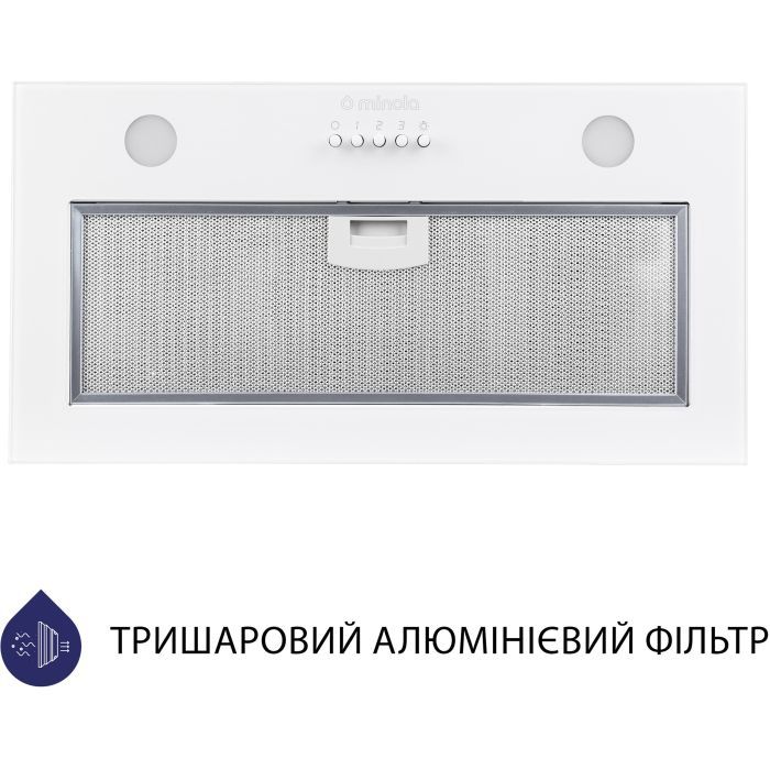 Вытяжка кухонная Minola HBI 52621 WH GLASS 700 LED изображение 2