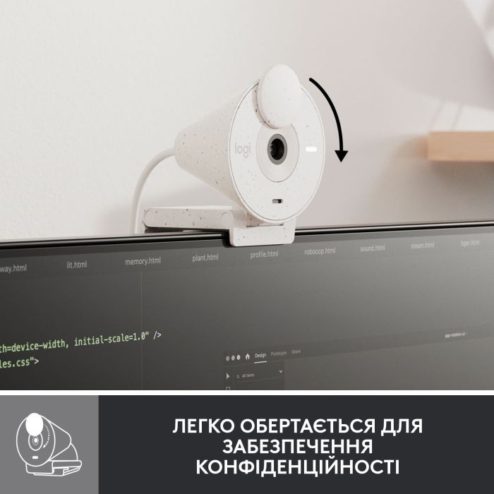 Веб-камера Logitech Brio 300 FHD Rose (960-001448) изображение 5