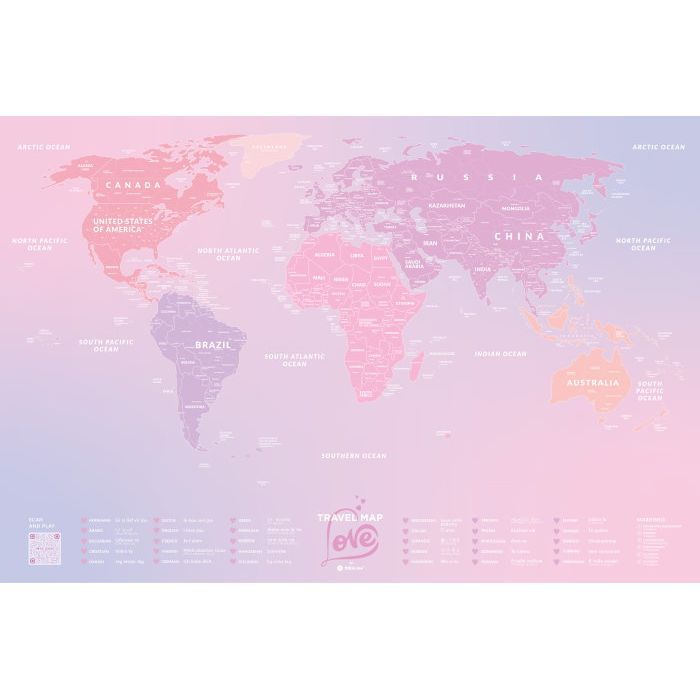 Скретч карта 1DEA.me Travel Map Love World английский (13104) изображение 2