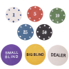 Настольная игра Johnshen Sports Покерный набор на 200 фишек с номиналом + сукно (жестяная коробка) (IG-1104215) изображение 4